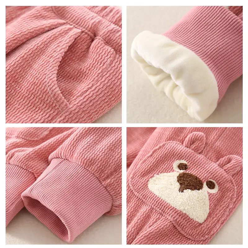 Clearance Baby Pants Winter Fleece Lined Toddler Harem Pants - Image 4