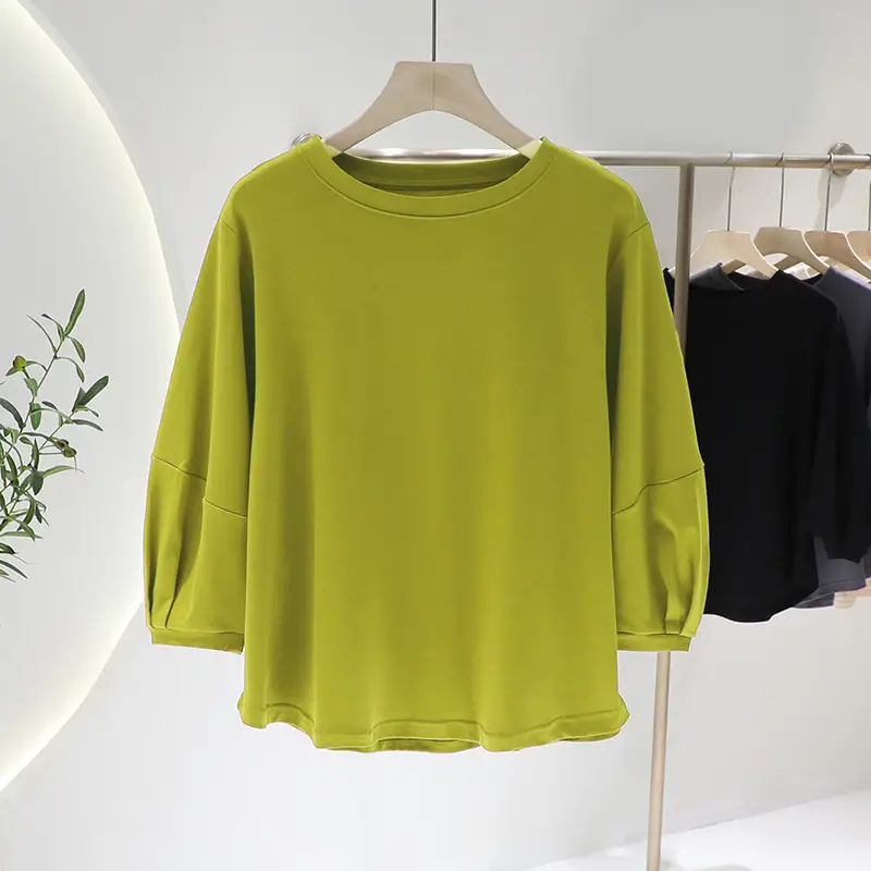 Loose Slim Lantern Sleeve Top Summer Shirt Large - Image 5