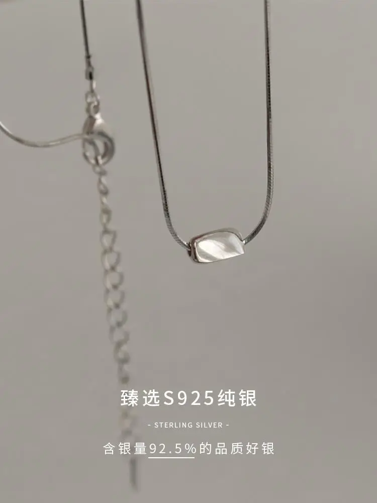 925 Sterling Silver Small Pearl Necklace for Women - Image 3