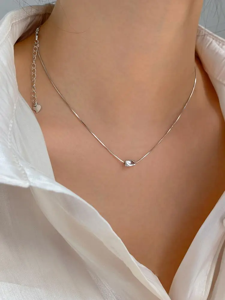 925 Sterling Silver Small Pearl Necklace for Women - Image 5