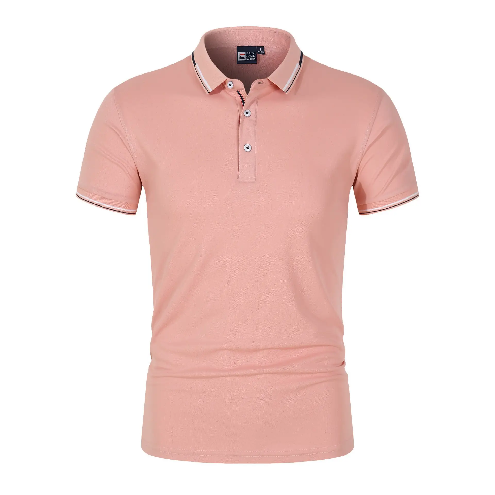 Men's Blue Polo Shirt Large Size Light Plate Collar