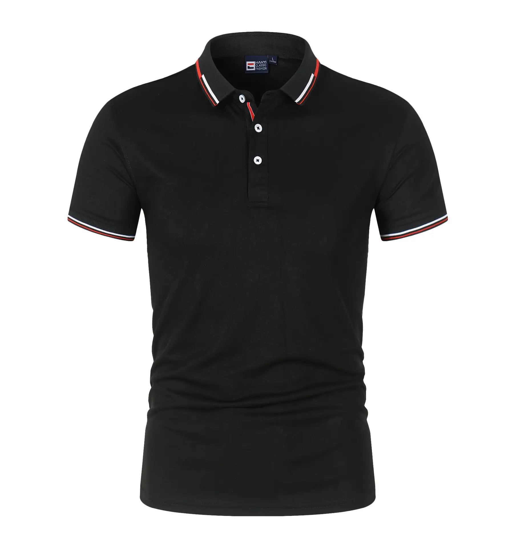 Men's Blue Polo Shirt Large Size Light Plate Collar