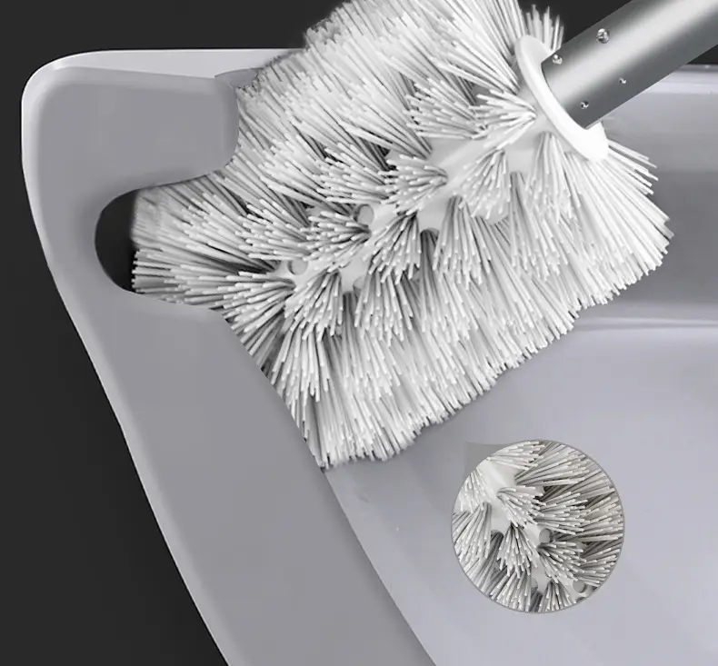 Space Aluminum Toilet Brush No Angle Long Handle — feature 11
