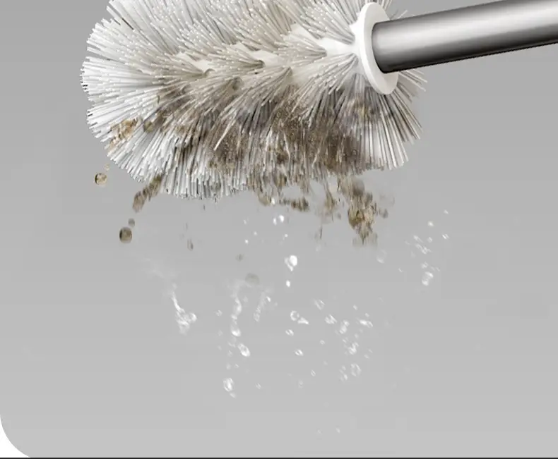 Space Aluminum Toilet Brush No Angle Long Handle — feature 13