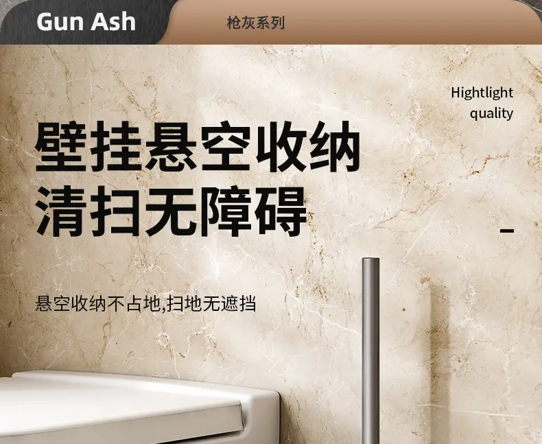 Space Aluminum Toilet Brush No Angle Long Handle — feature 18