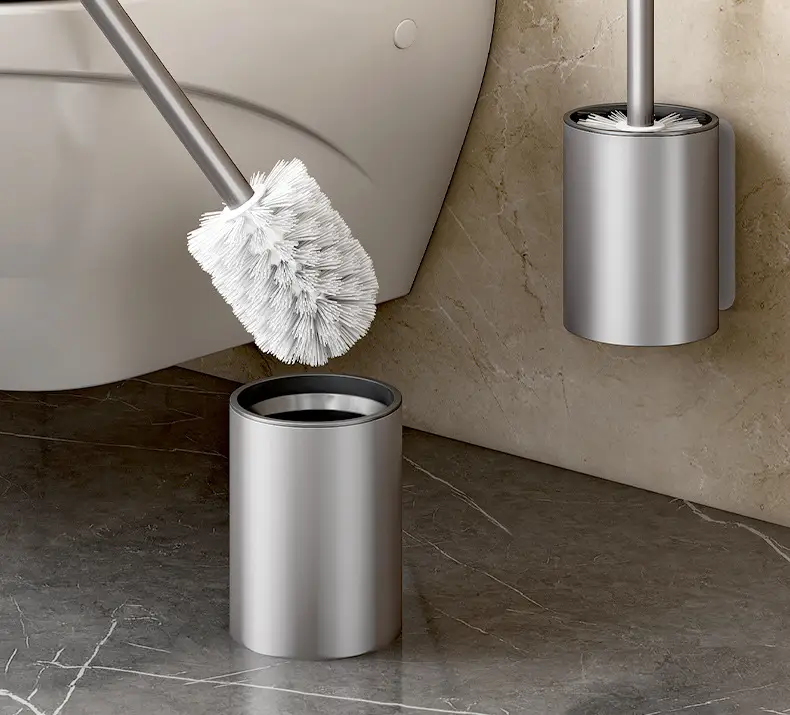 Space Aluminum Toilet Brush No Angle Long Handle — feature 7