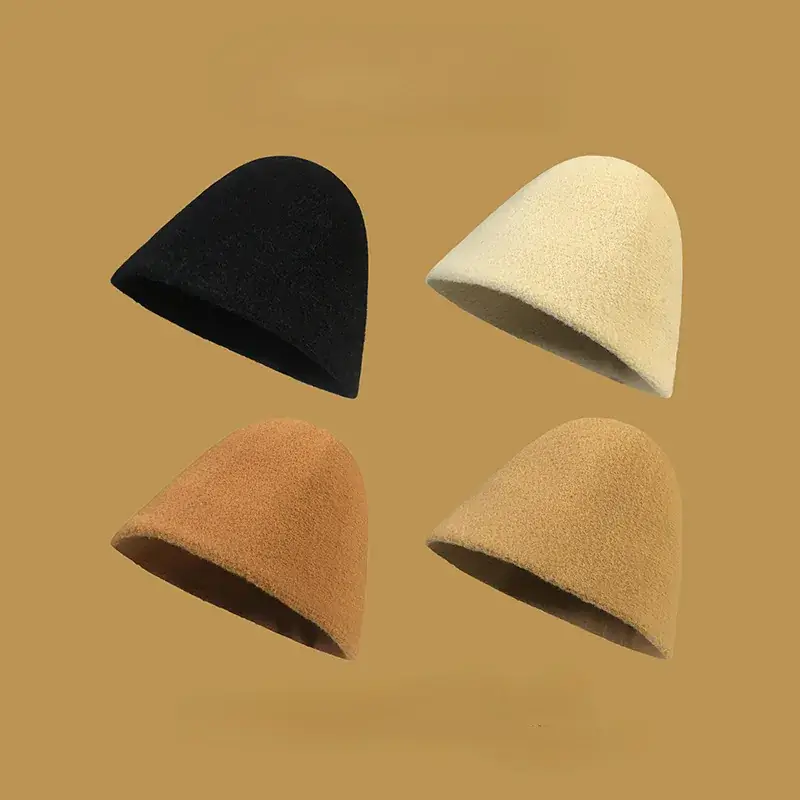 Earth Color Wool Knitted Hat for Kids Autumn Winter - Image 10