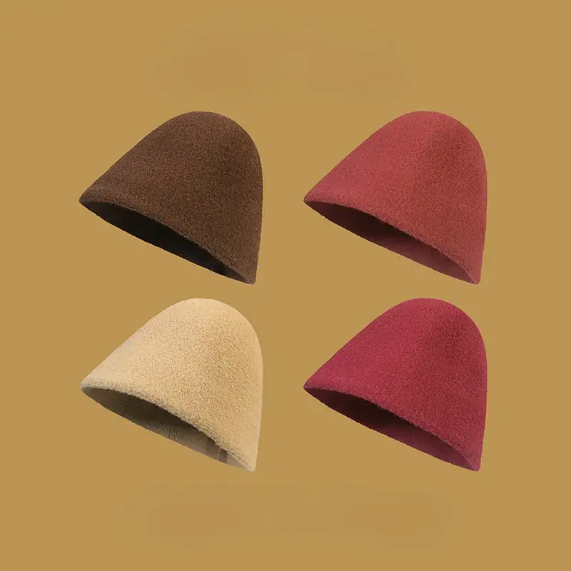 Earth Color Wool Knitted Hat for Kids Autumn Winter - Image 13