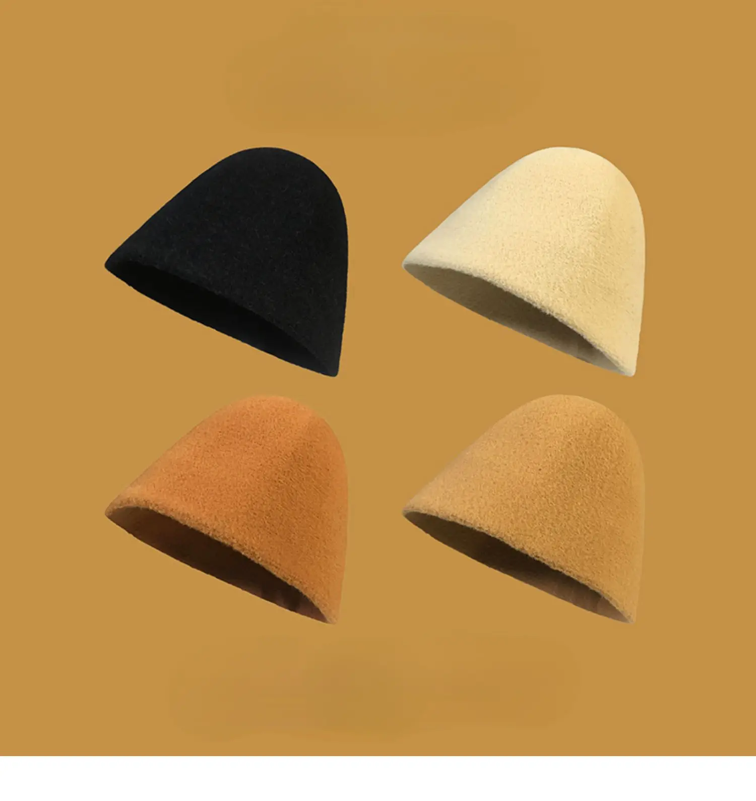 Earth Color Wool Knitted Hat for Kids Autumn Winter — feature 2