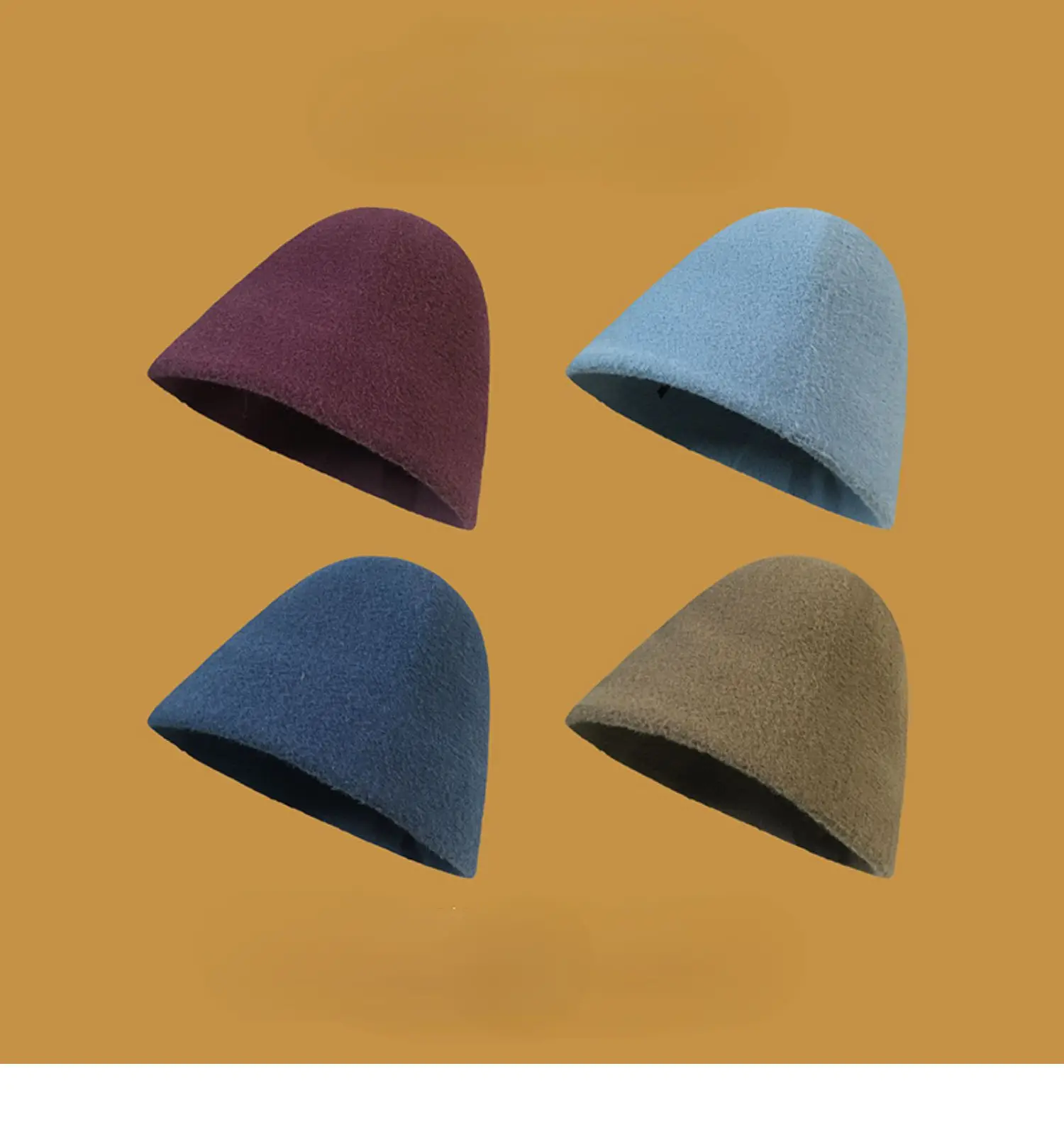 Earth Color Wool Knitted Hat for Kids Autumn Winter — feature 3
