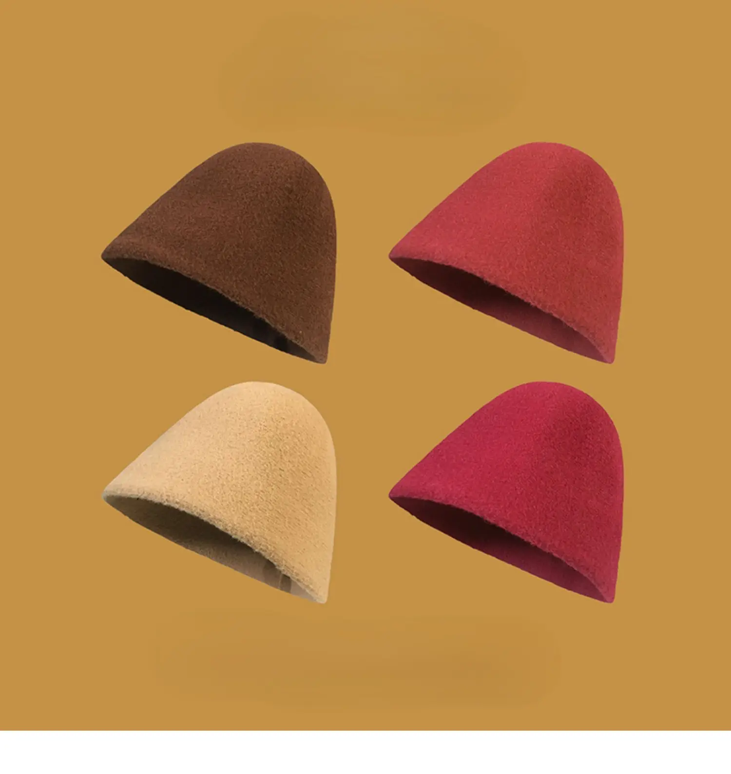 Earth Color Wool Knitted Hat for Kids Autumn Winter — feature 4