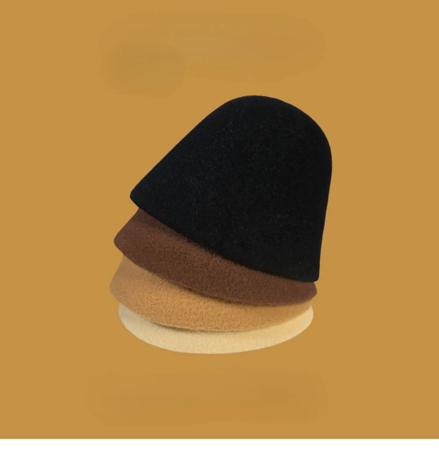 Earth Color Wool Knitted Hat for Kids Autumn Winter — feature 5