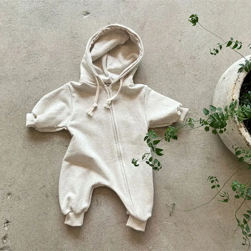 Korean Style Hooded Sweatshirt Set for Baby Girls Pink - Image 3