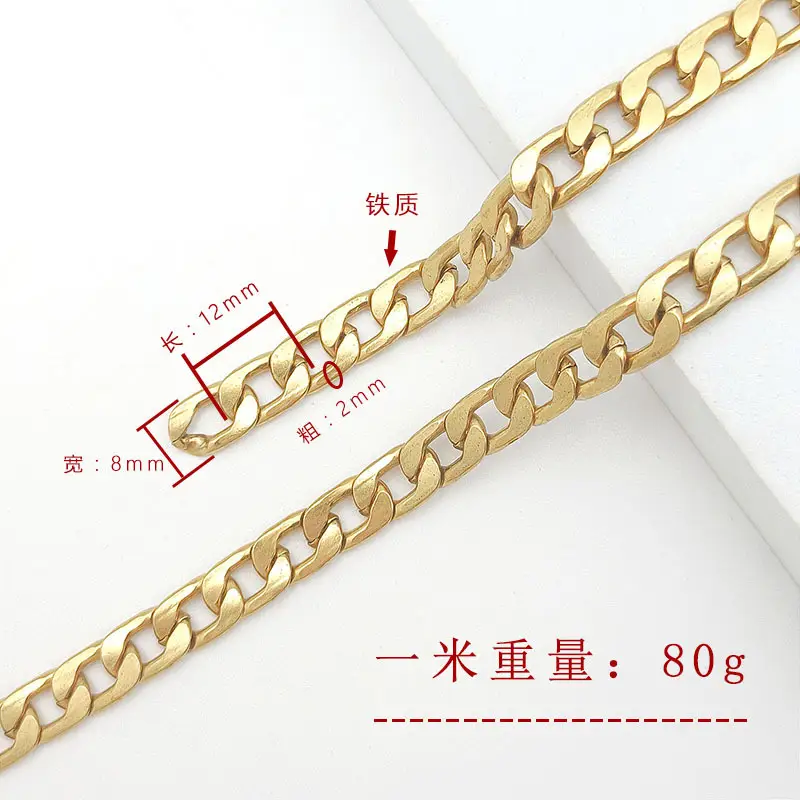 Gold Iron Chain Strap for Shoulder Bag & Crossbody - Image 9