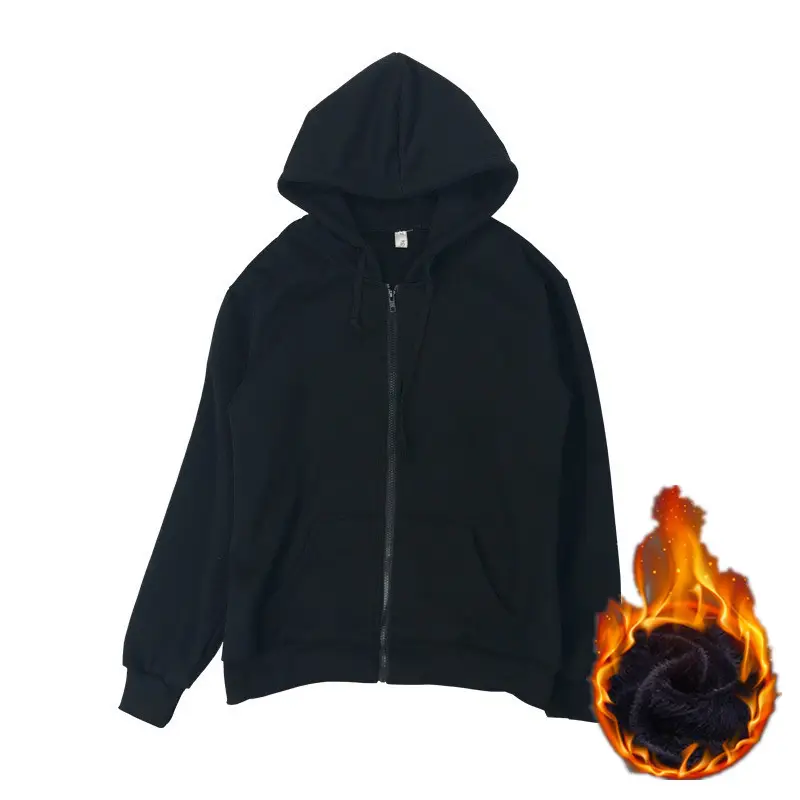 Women Grey Full Zip Hoodie Sweatshirt 2022 - Image 2