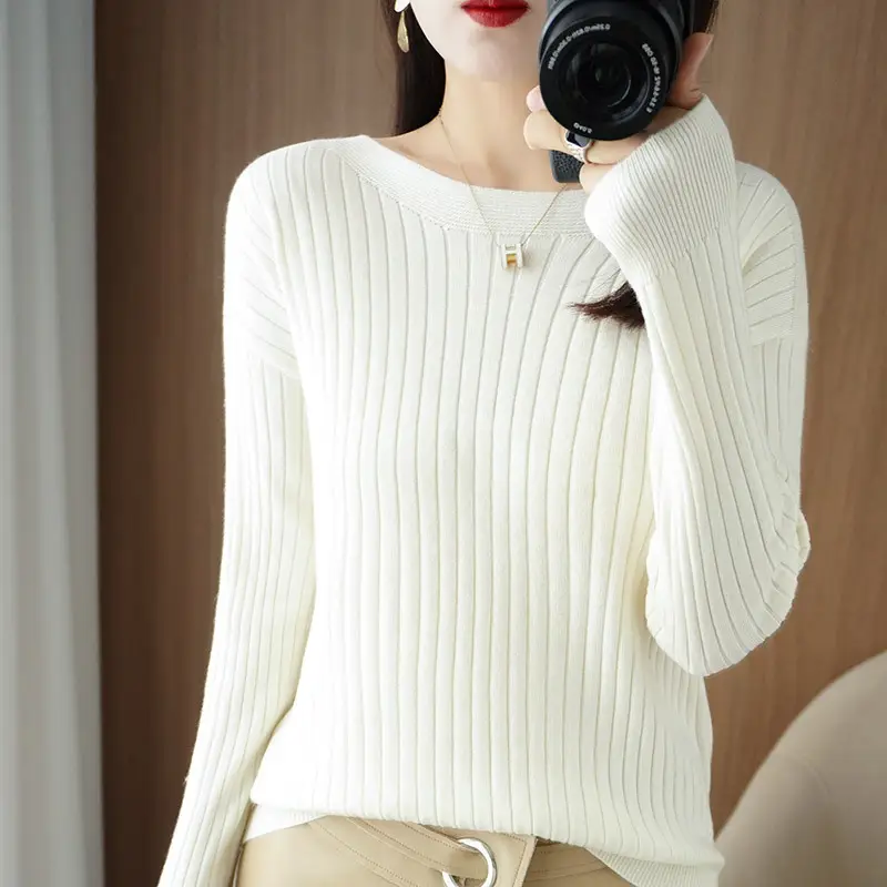 Women Knit Pullover Navy Blue 24W Winter