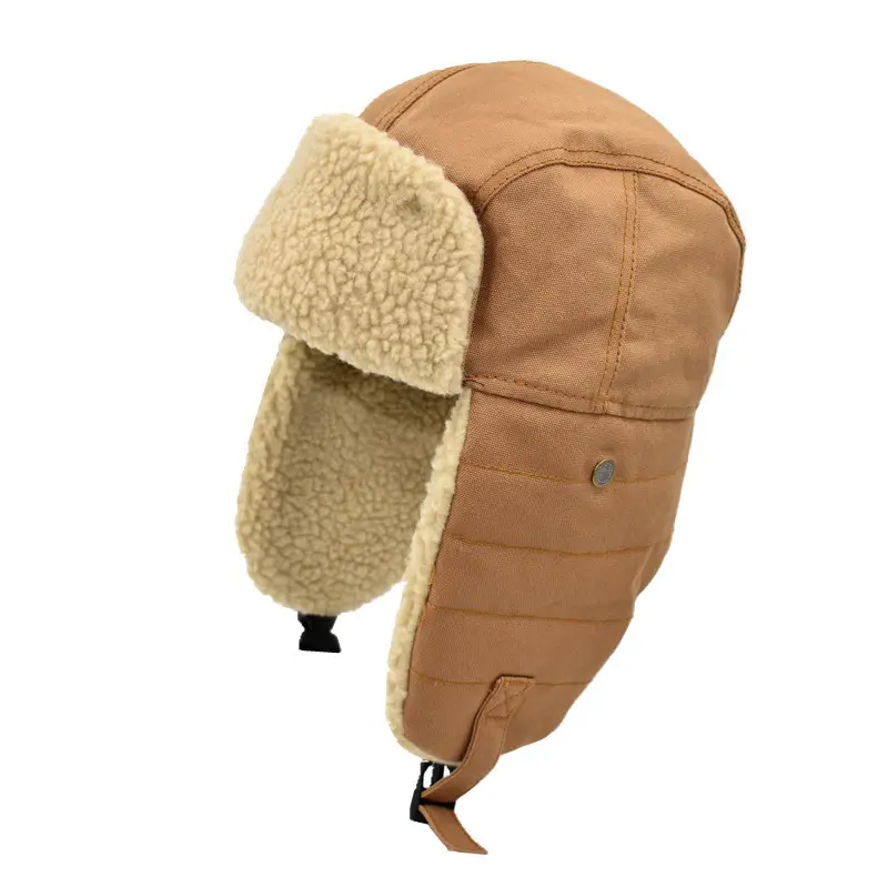 Men Winter Ear Protection Hat Navy Blue Cotton Warm Pilot Motorcycle - Image 9