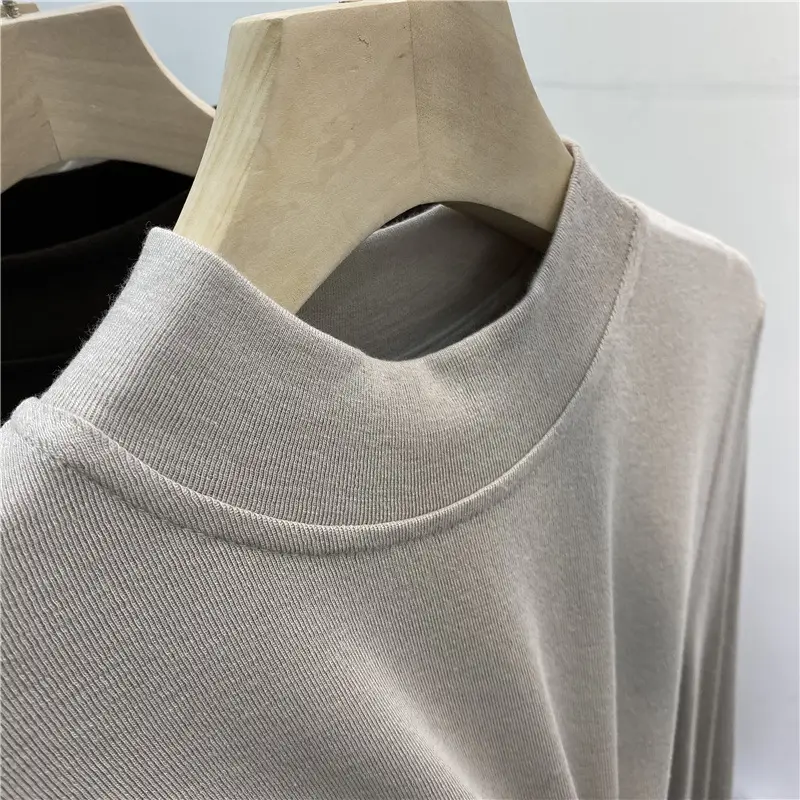Women's Long Sleeve Fleece T-Shirt Grey 2025 Winter - Image 13