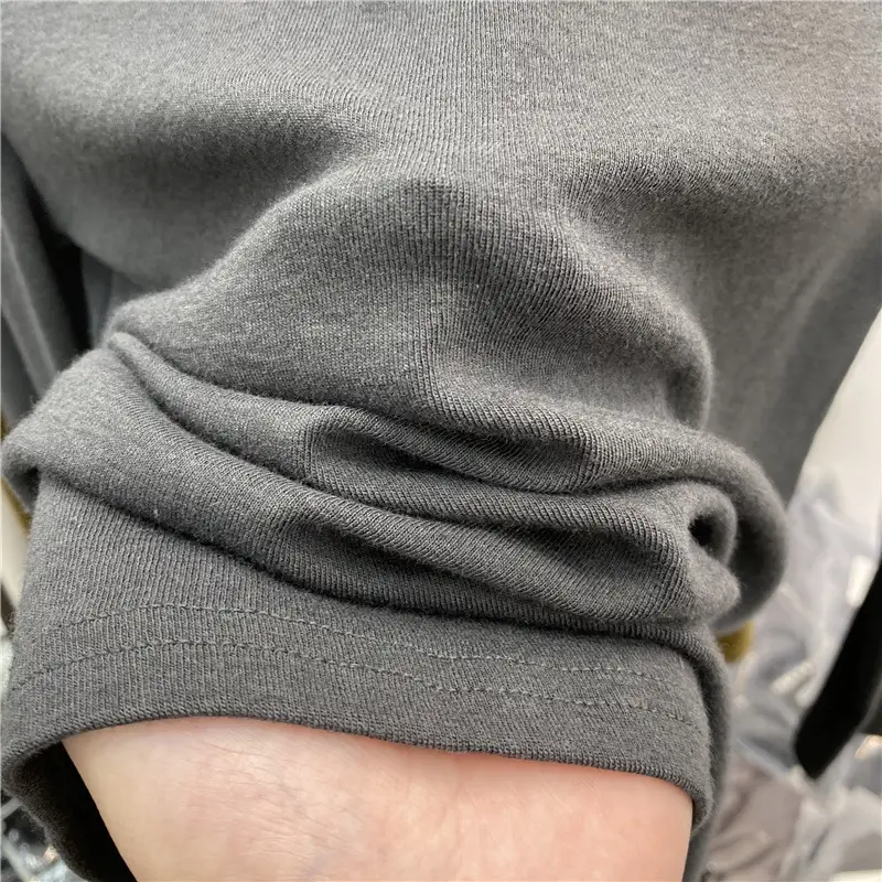 Women's Long Sleeve Fleece T-Shirt Grey 2025 Winter — feature 19