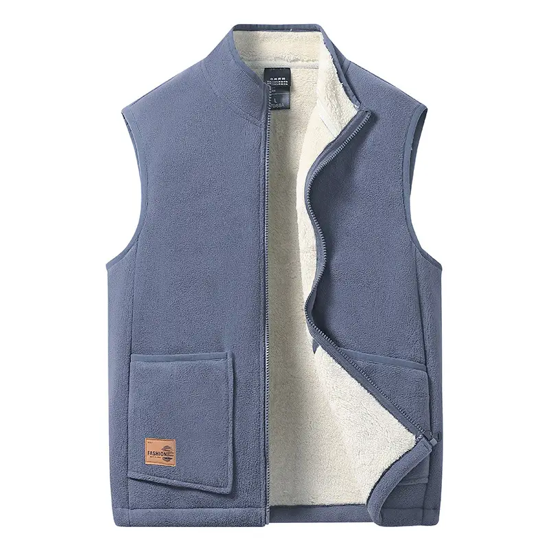 Men's Black Full Zip Vest with Yellow Zippers - Image 3