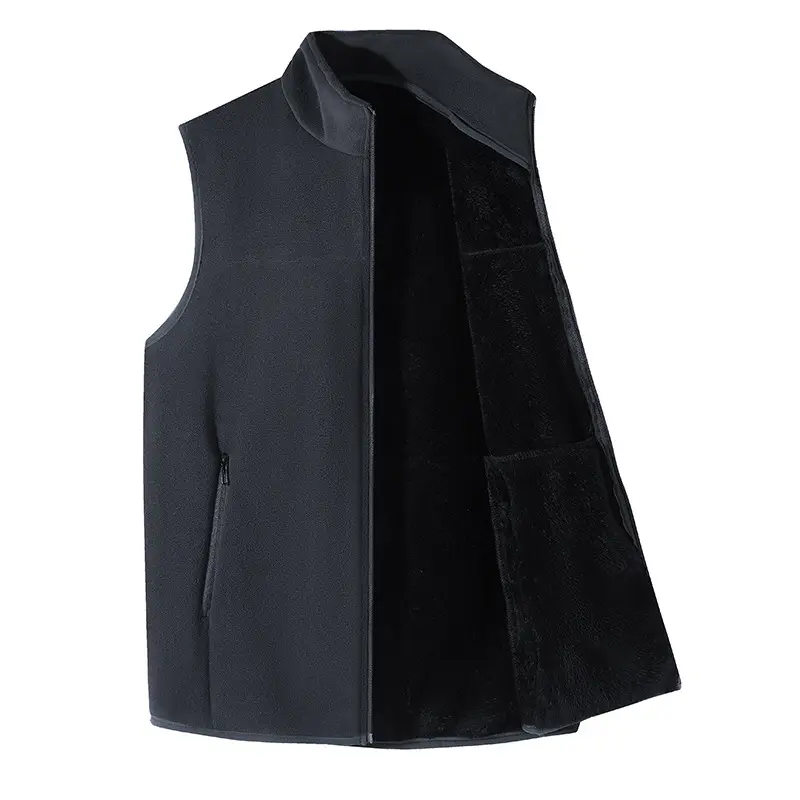 Men's Black Full Zip Vest with Yellow Zippers - Image 4