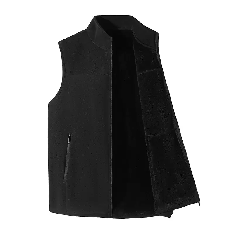 Men's Black Full Zip Vest with Yellow Zippers - Image 5
