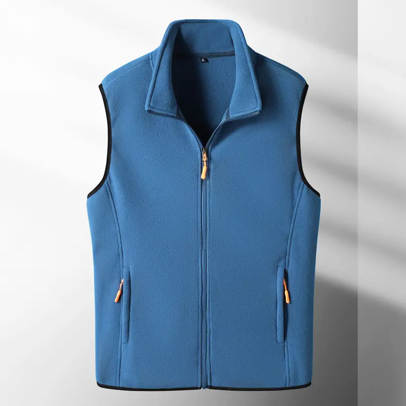 Men's Black Full Zip Vest with Yellow Zippers - Image 9