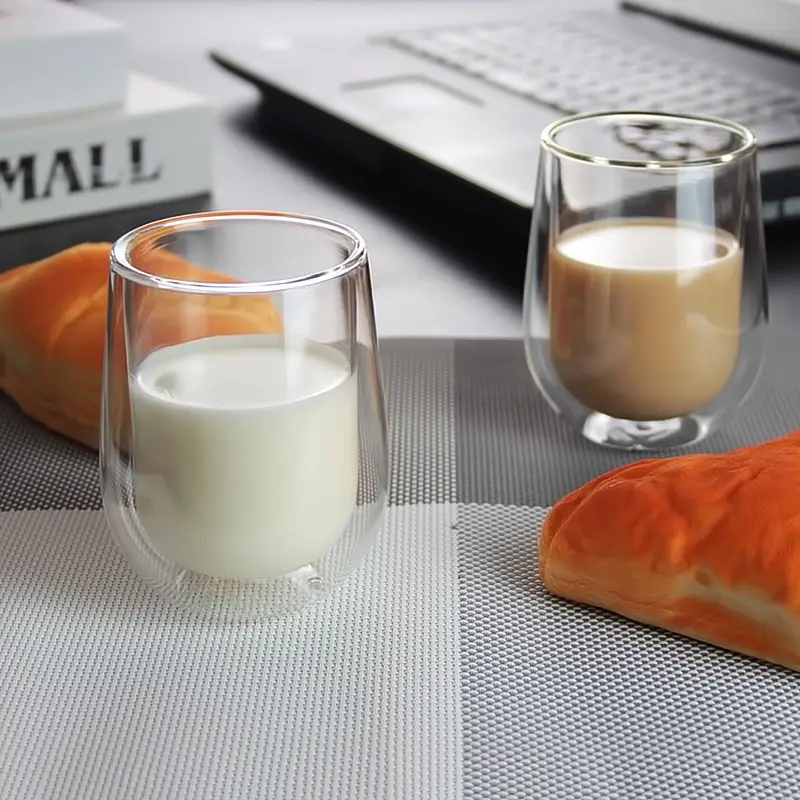 Double Layer Glass Cup for Office & Home Use