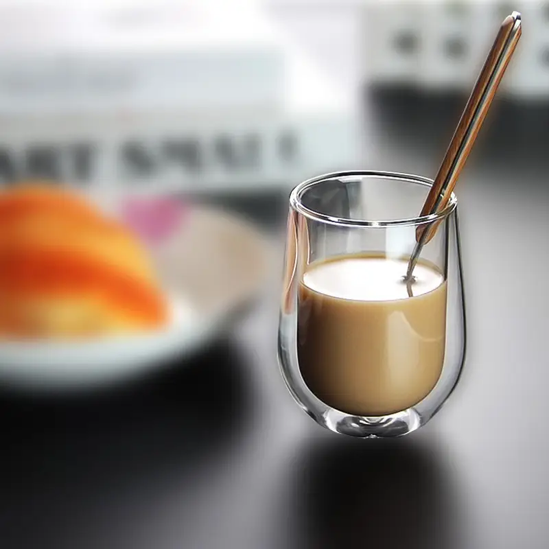 Double Layer Glass Cup for Office & Home Use