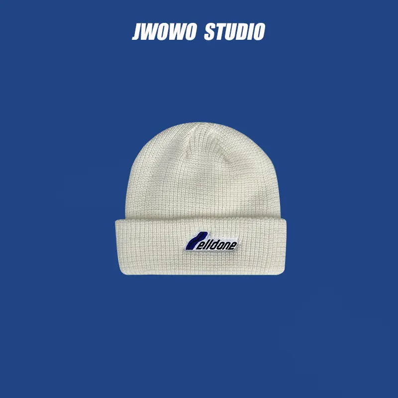 Men Wool Knitted Beanie White Winter Warm - Image 10