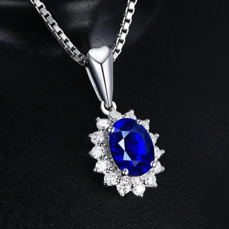 European Princess Ruby Pendant Necklace with Diamond Set