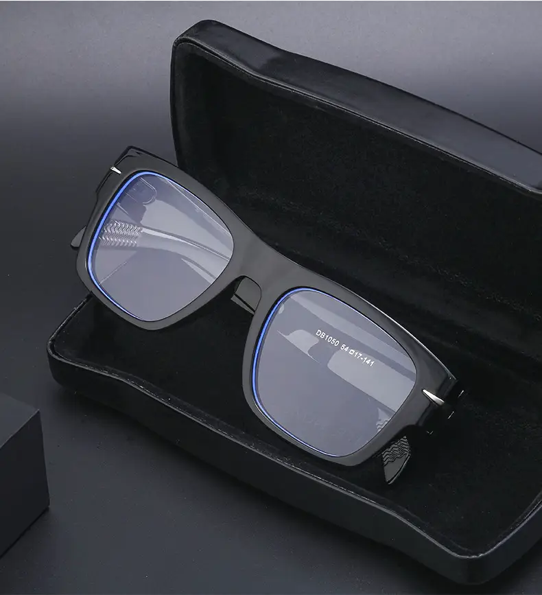 Men Square Frame Retro Sunglasses Black — feature 29