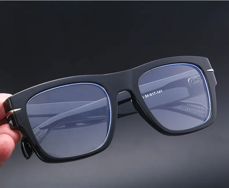 Men Square Frame Retro Sunglasses Black — feature 30