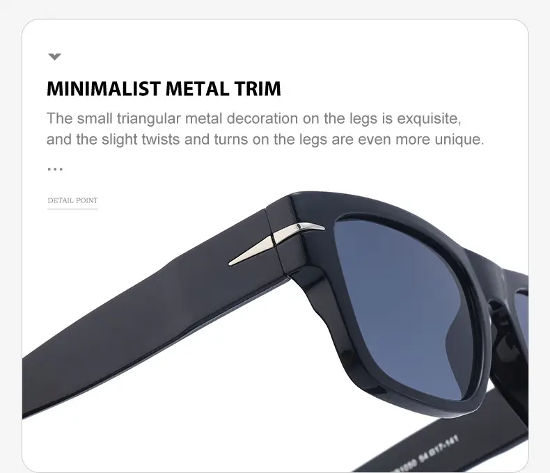 Men Square Frame Retro Sunglasses Black — feature 33