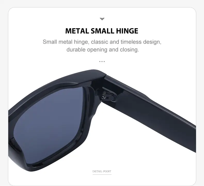 Men Square Frame Retro Sunglasses Black — feature 34