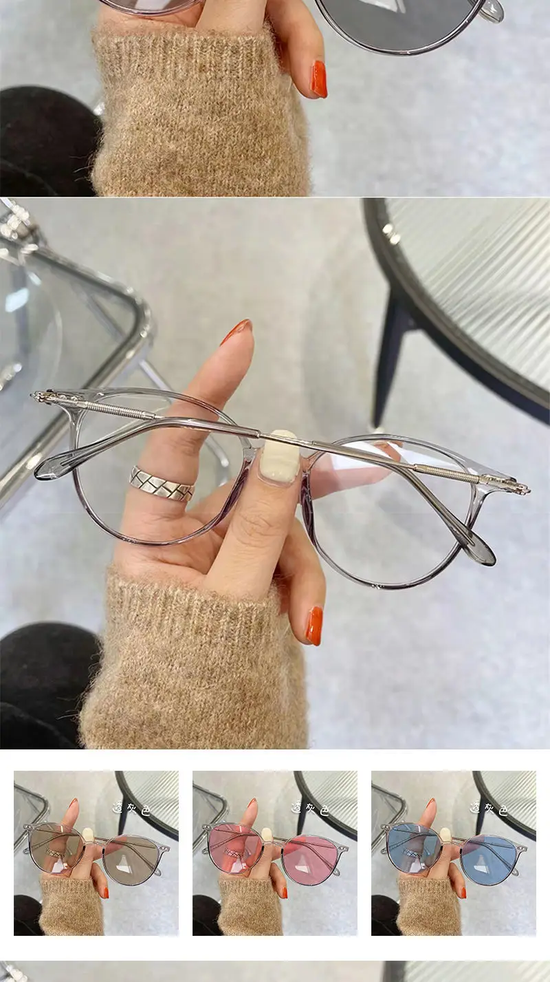 Women Color-Changing Myopia Glasses Cold Brown Frames — feature 19