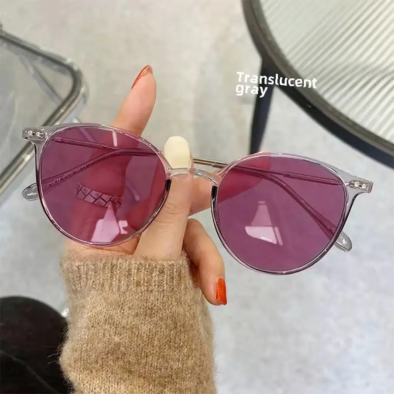 Women Color-Changing Myopia Glasses Cold Brown Frames - Image 11