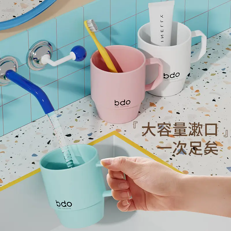 Japanese Style Gargle Cup Toilet Toothbrush Cup Light Mint 8.5cm - Image 7