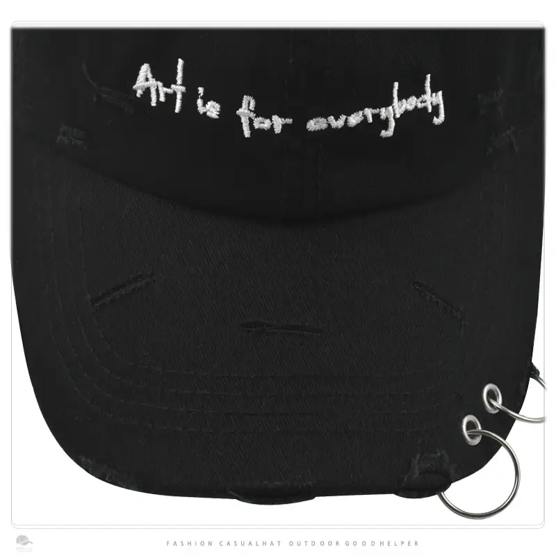 Black Letter Embroidered Women's Baseball Cap - Image 7