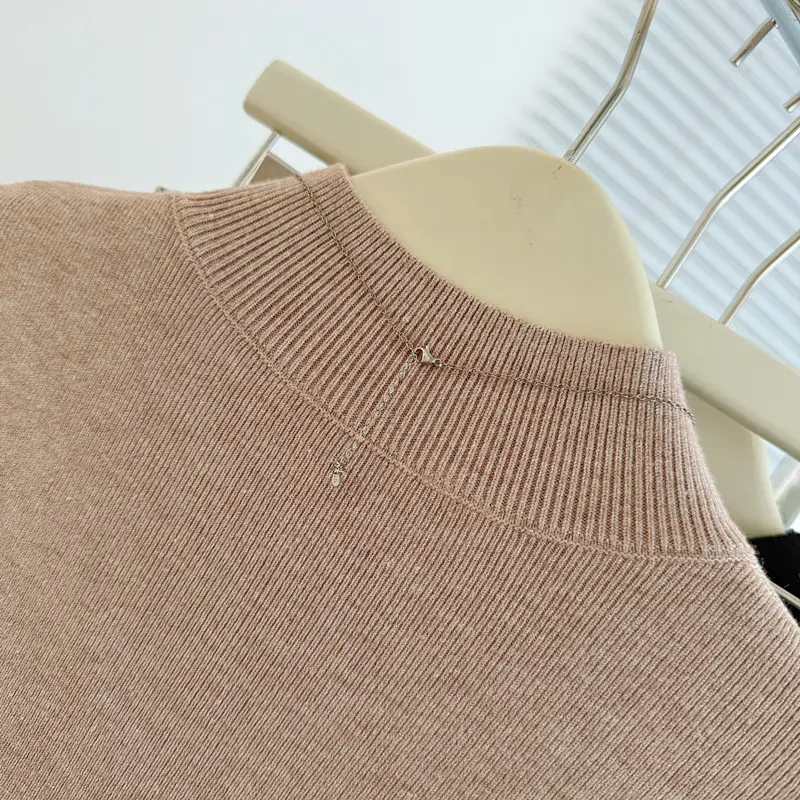商品详情图_实拍原版半高领打底衫秋冬新款羊毛针织衫女百搭洋气