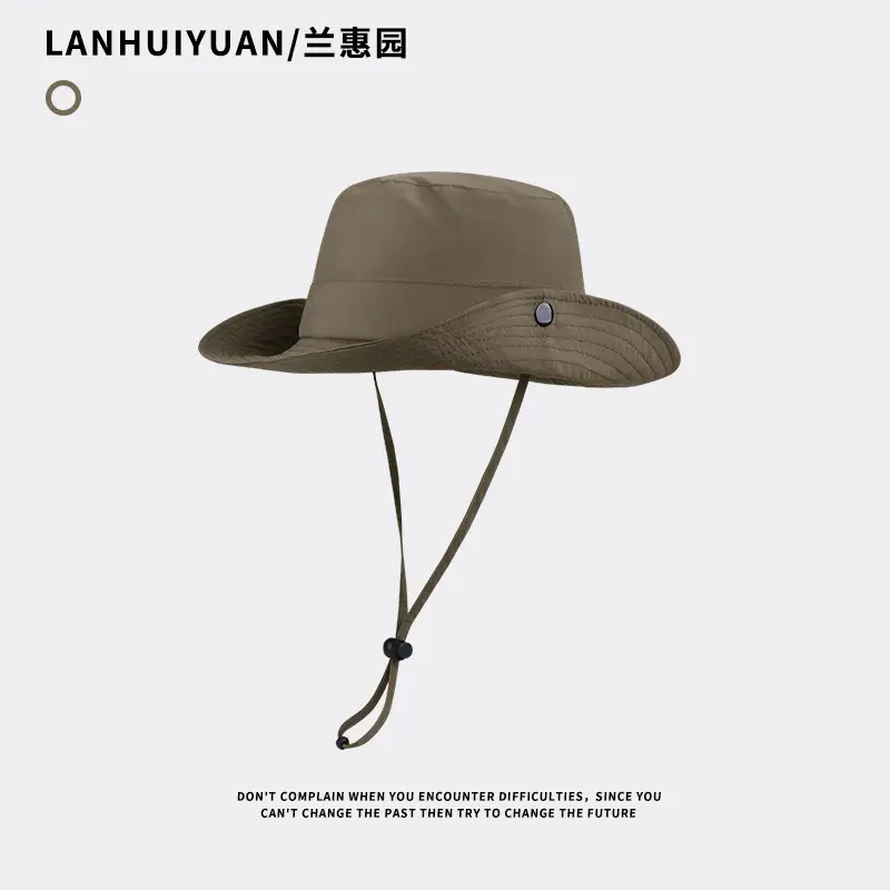Women's Beige Cowboy Hat Large Bristle Sunshade