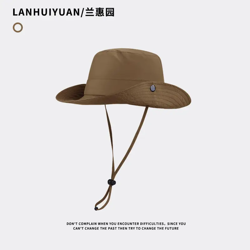 Women's Beige Cowboy Hat Large Bristle Sunshade