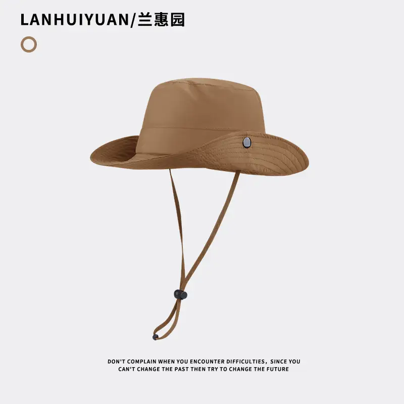 Women's Beige Cowboy Hat Large Bristle Sunshade