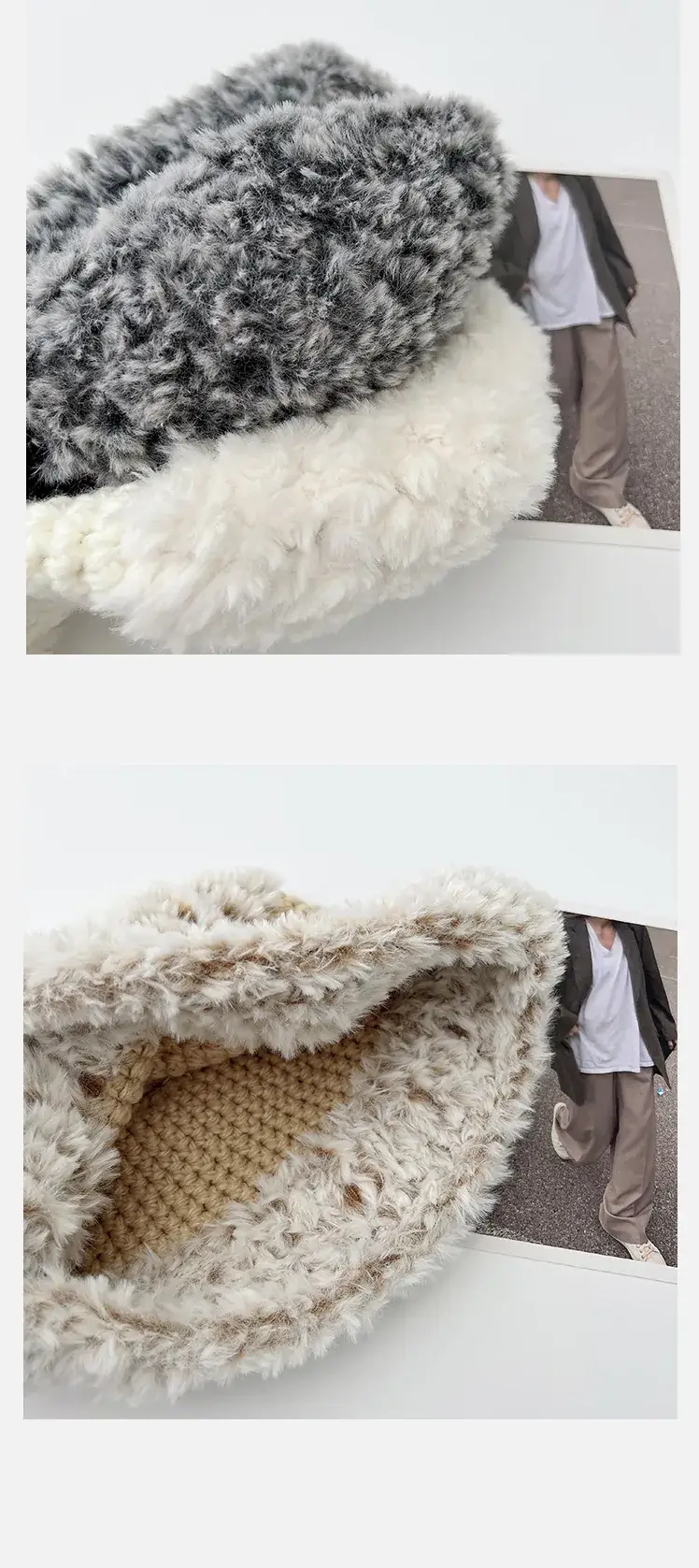 Women's Warm Fur Fisherman's Hat Brown Winter — feature 7