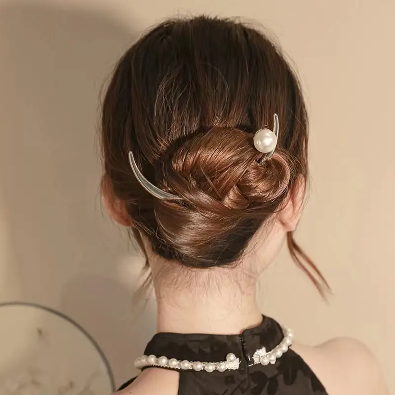 Antique Pearl Hairpin for Girls Women - Image 4