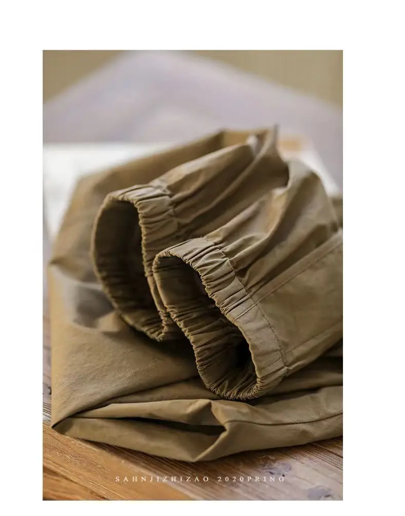 2026 Japanese Style Harem Pants for Women Loose Drawstring Tan — feature 4