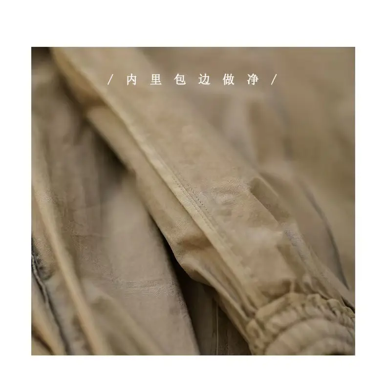 2026 Japanese Style Harem Pants for Women Loose Drawstring Tan — feature 6