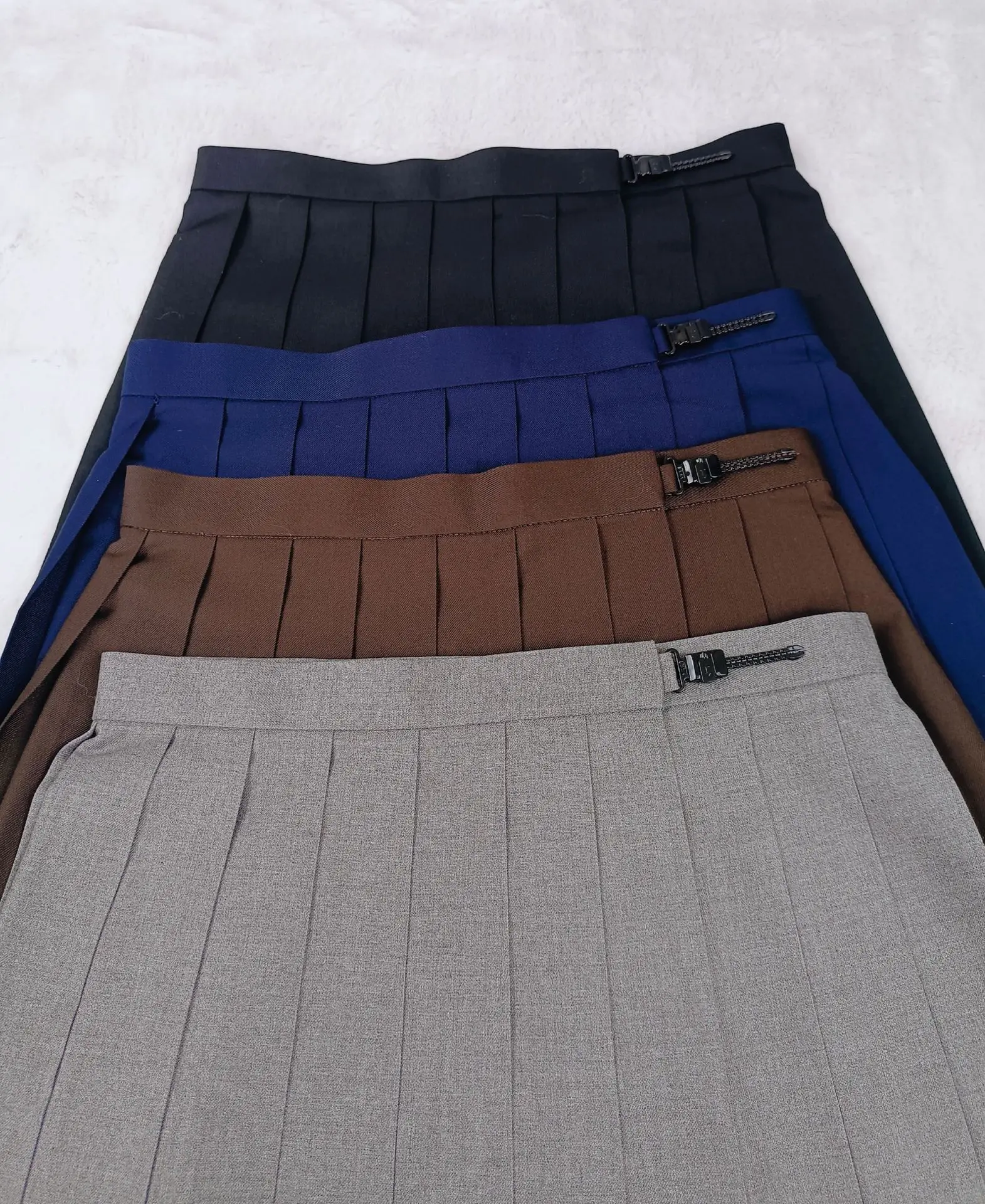 48cm Pleated Skirt Set Black Gray Brown Orthodox Style - Image 5