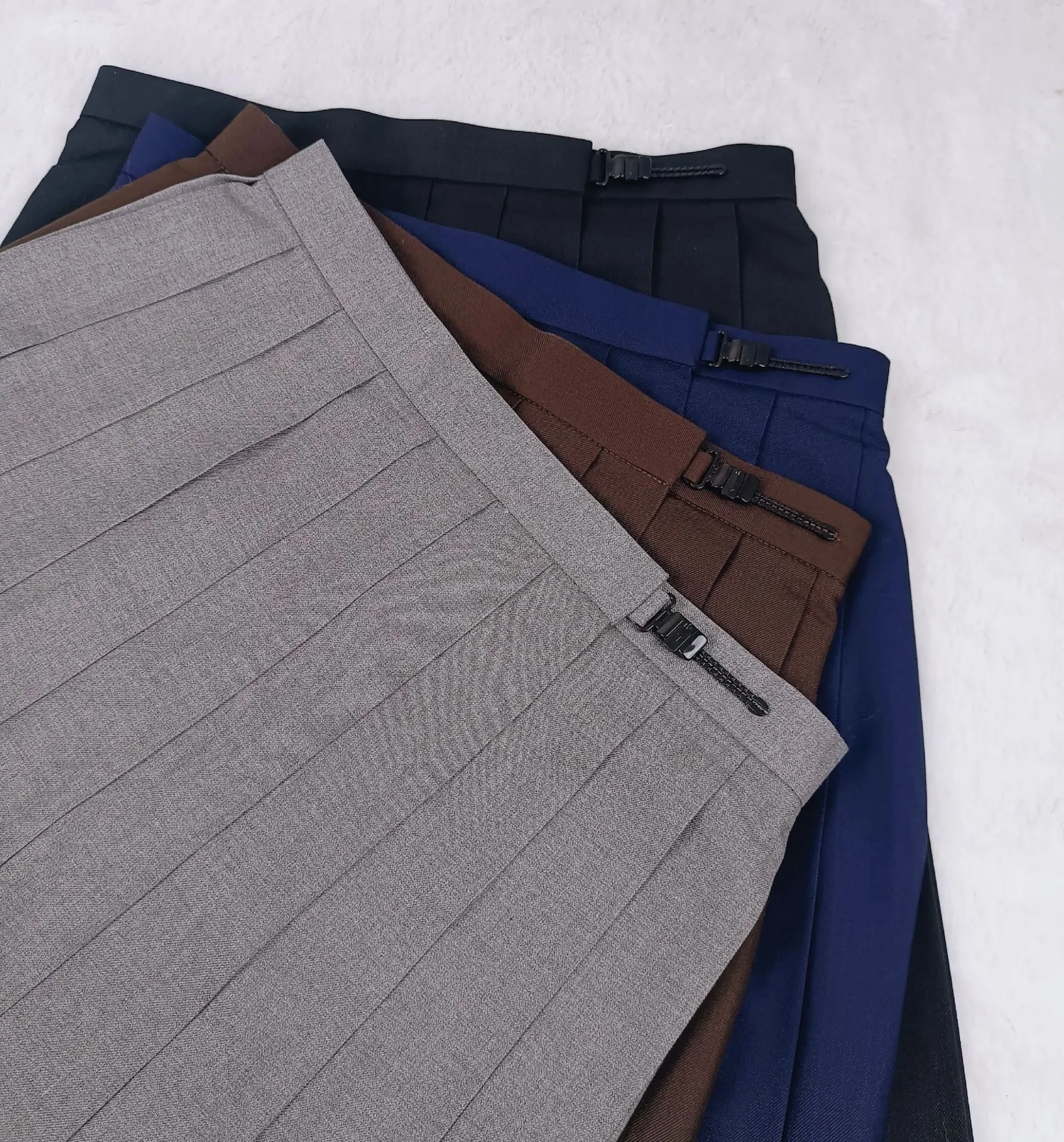 48cm Pleated Skirt Set Black Gray Brown Orthodox Style - Image 6
