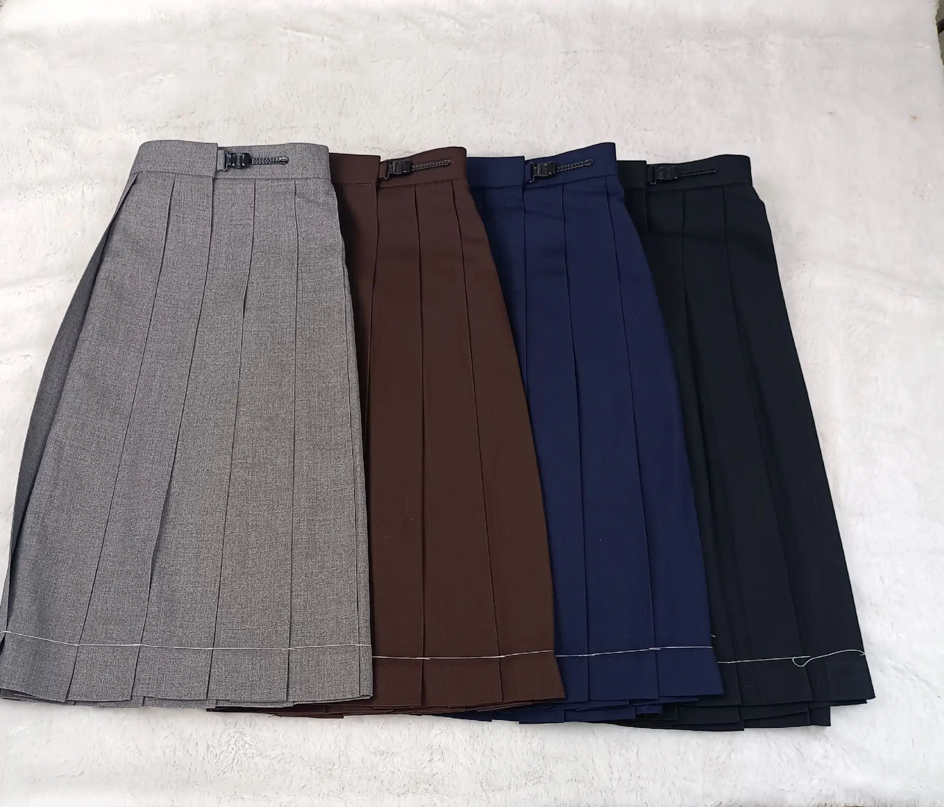 48cm Pleated Skirt Set Black Gray Brown Orthodox Style - Image 7